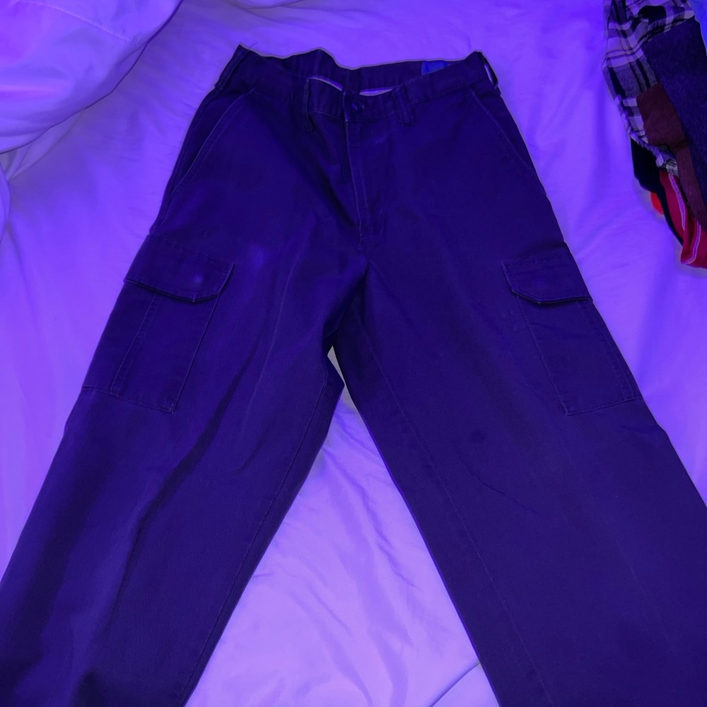 Gray Cargo Pants Structured Fit